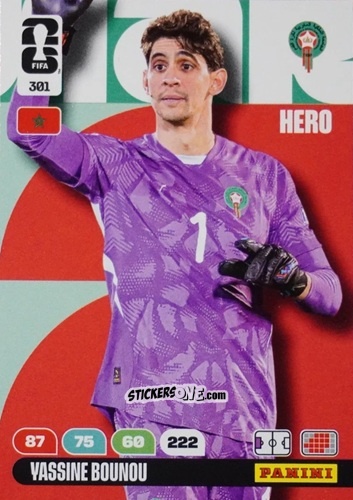 Figurina Yassine Bounou - FIFA World Cup 2026. Adrenalyn XL
 n. 301 - Panini