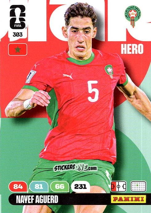 Sticker Nayef Aguerd - FIFA World Cup 2026. Adrenalyn XL
 n. 303 - Panini