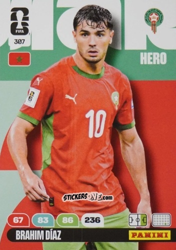 Figurina Brahim Diaz - FIFA World Cup 2026. Adrenalyn XL
 n. 307 - Panini