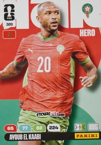 Cromo Ayoub El Kaabi - FIFA World Cup 2026. Adrenalyn XL
 n. 309 - Panini