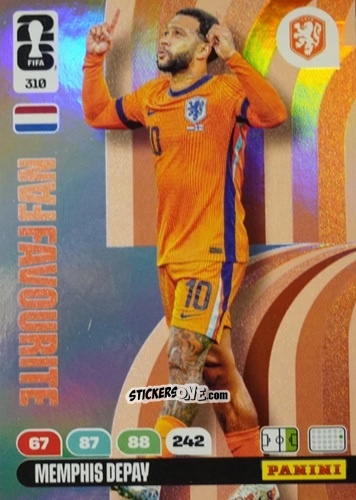 Cromo Memphis Depay - FIFA World Cup 2026. Adrenalyn XL
 n. 310 - Panini