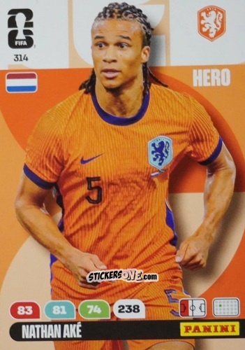Cromo Nathan Ake - FIFA World Cup 2026. Adrenalyn XL
 n. 314 - Panini