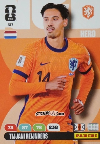 Figurina Tijjani Reijnders - FIFA World Cup 2026. Adrenalyn XL
 n. 317 - Panini