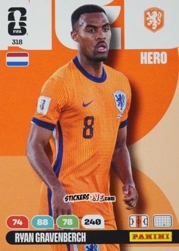 Sticker Ryan Gravenberch - FIFA World Cup 2026. Adrenalyn XL
 n. 318 - Panini