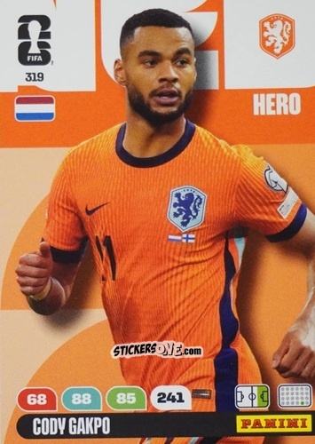 Sticker Cody Gakpo - FIFA World Cup 2026. Adrenalyn XL
 n. 319 - Panini