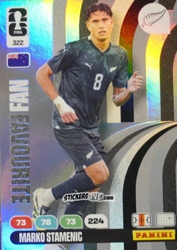 Sticker Marko Stamenic - FIFA World Cup 2026. Adrenalyn XL
 n. 322 - Panini