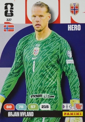 Sticker Orjan Nyland - FIFA World Cup 2026. Adrenalyn XL
 n. 337 - Panini