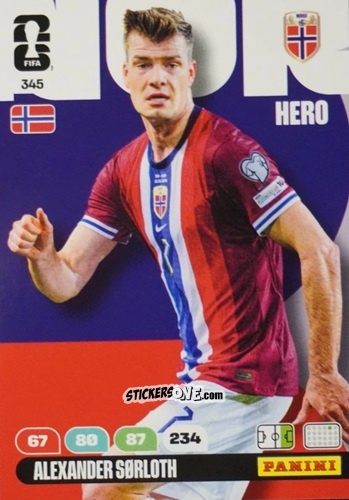 Cromo Alexander Sorloth - FIFA World Cup 2026. Adrenalyn XL
 n. 345 - Panini