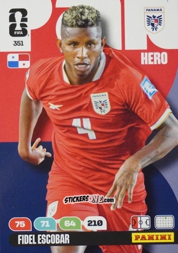 Cromo Fidel Escobar - FIFA World Cup 2026. Adrenalyn XL
 n. 351 - Panini