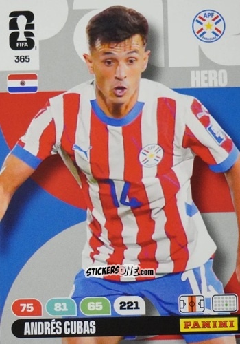 Figurina Andres Cubas - FIFA World Cup 2026. Adrenalyn XL
 n. 365 - Panini