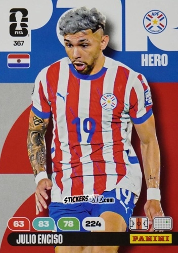Figurina julio Enciso - FIFA World Cup 2026. Adrenalyn XL
 n. 367 - Panini