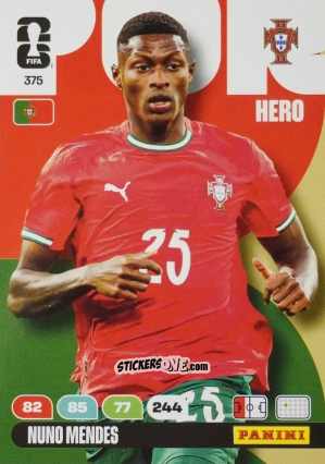Figurina Nuno Mendes - FIFA World Cup 2026. Adrenalyn XL
 n. 375 - Panini