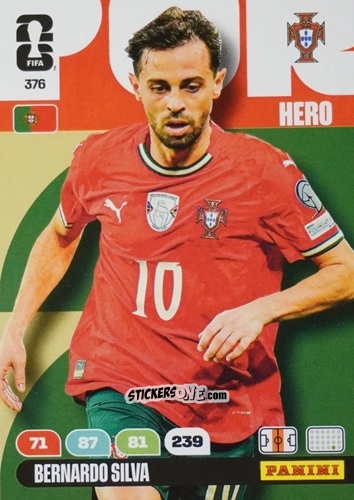 Cromo Bernardo Silva - FIFA World Cup 2026. Adrenalyn XL
 n. 376 - Panini