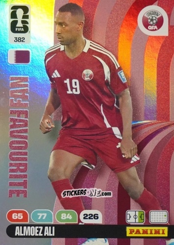Figurina Almoez Ali - FIFA World Cup 2026. Adrenalyn XL
 n. 382 - Panini