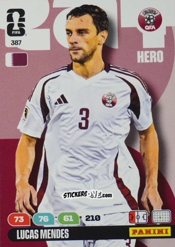 Cromo lucas Mendes - FIFA World Cup 2026. Adrenalyn XL
 n. 387 - Panini