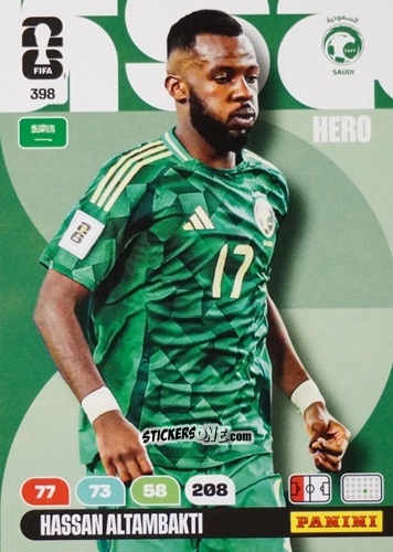 Figurina Hassan Altambakti - FIFA World Cup 2026. Adrenalyn XL
 n. 398 - Panini