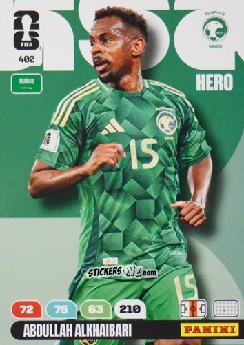 Cromo Abdullah Alkhaibari - FIFA World Cup 2026. Adrenalyn XL
 n. 402 - Panini
