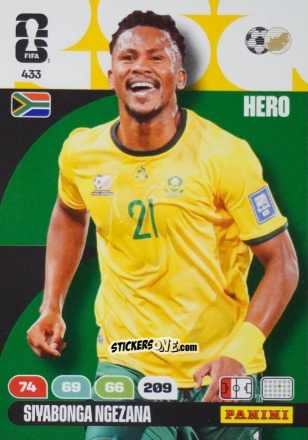 Cromo Siyabonga Ngezana - FIFA World Cup 2026. Adrenalyn XL
 n. 433 - Panini