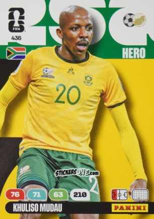 Cromo khuliso Mudau - FIFA World Cup 2026. Adrenalyn XL
 n. 436 - Panini