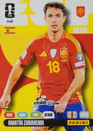 Sticker Martin Zubimendi - FIFA World Cup 2026. Adrenalyn XL
 n. 449 - Panini