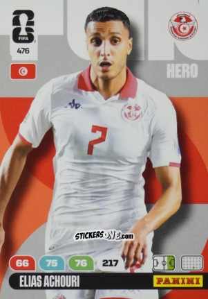 Figurina Elias Achouri - FIFA World Cup 2026. Adrenalyn XL
 n. 476 - Panini