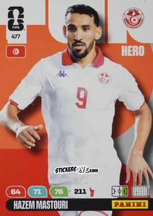 Cromo Hazem Mastouri - FIFA World Cup 2026. Adrenalyn XL
 n. 477 - Panini