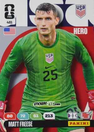 Cromo Matt Freese - FIFA World Cup 2026. Adrenalyn XL
 n. 481 - Panini