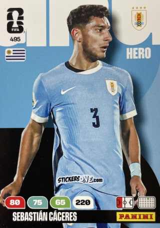 Sticker Sebastian Caceres - FIFA World Cup 2026. Adrenalyn XL
 n. 495 - Panini