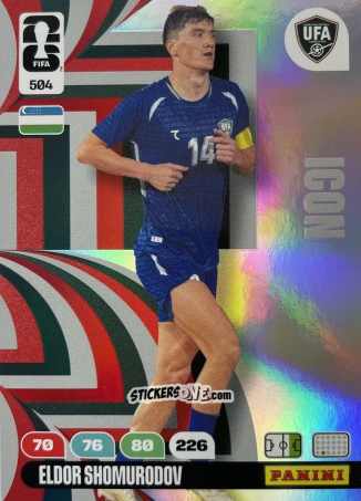 Cromo Eldor Shomurodov - FIFA World Cup 2026. Adrenalyn XL
 n. 504 - Panini