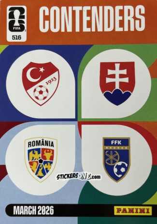 Cromo Turkey-Romania / Slovakia-Kosovo - FIFA World Cup 2026. Adrenalyn XL
 n. 516 - Panini