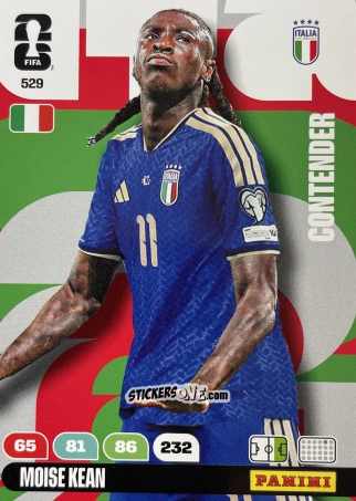 Cromo Kean - FIFA World Cup 2026. Adrenalyn XL
 n. 529 - Panini