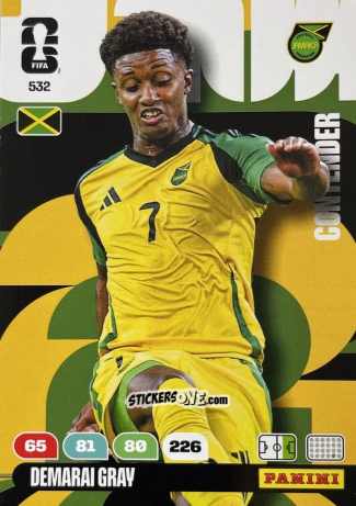 Sticker Demarai Gray - FIFA World Cup 2026. Adrenalyn XL
 n. 532 - Panini