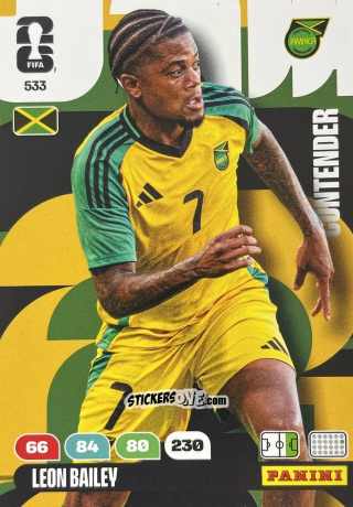 Sticker Leon Bailey - FIFA World Cup 2026. Adrenalyn XL
 n. 533 - Panini