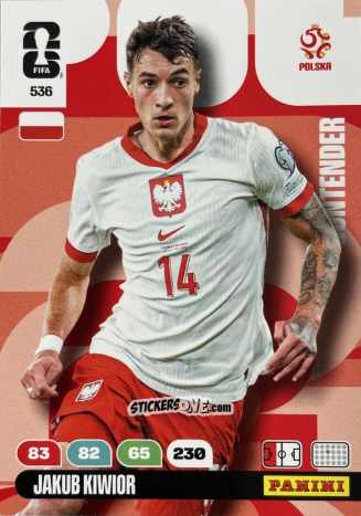 Figurina Kiwior - FIFA World Cup 2026. Adrenalyn XL
 n. 536 - Panini