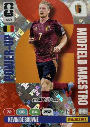 Figurina De Bruyne - FIFA World Cup 2026. Adrenalyn XL
 n. 569 - Panini