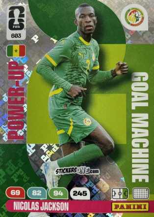 Cromo Nicolas Jackson - FIFA World Cup 2026. Adrenalyn XL
 n. 603 - Panini