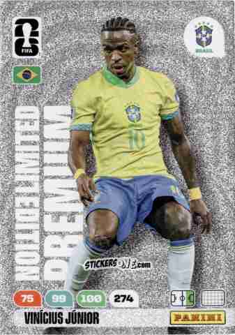 Cromo Vinicius Junior - FIFA World Cup 2026. Adrenalyn XL
 n. PL2 - Panini