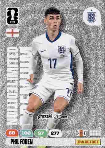 Sticker Phil Foden - FIFA World Cup 2026. Adrenalyn XL
 n. PL3 - Panini