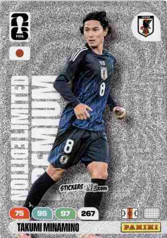 Figurina Takumi Minamino - FIFA World Cup 2026. Adrenalyn XL
 n. PL6 - Panini