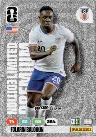 Cromo Folarin Balogun - FIFA World Cup 2026. Adrenalyn XL
 n. PL11 - Panini