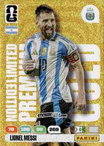 Sticker Lionel Messi - FIFA World Cup 2026. Adrenalyn XL
 n. PLG1 - Panini