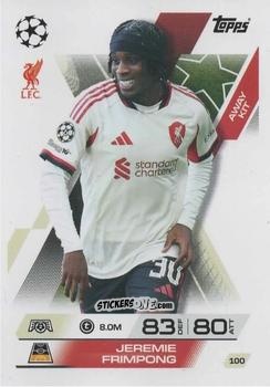 Cromo Jeremie Frimpong - UEFA Champions League & Europa League 2025-2026. Match Attax Extra
 n. 100 - Topps