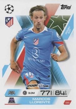 Cromo Marcos Llorente - UEFA Champions League & Europa League 2025-2026. Match Attax Extra
 n. 111 - Topps