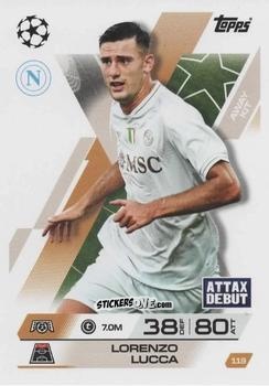 Cromo Lorenzo Lucca - UEFA Champions League & Europa League 2025-2026. Match Attax Extra
 n. 119 - Topps