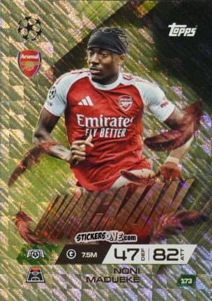 Cromo Noni Madueke - UEFA Champions League & Europa League 2025-2026. Match Attax Extra
 n. 173 - Topps