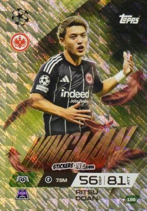 Figurina Ritsu Doan - UEFA Champions League & Europa League 2025-2026. Match Attax Extra
 n. 186 - Topps