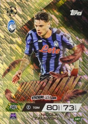 Figurina Nicola Zalewski - UEFA Champions League & Europa League 2025-2026. Match Attax Extra
 n. 197 - Topps