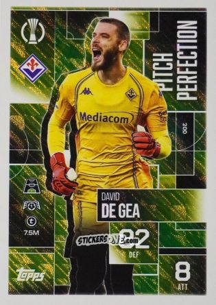 Cromo David De Gea - UEFA Champions League & Europa League 2025-2026. Match Attax Extra
 n. 200 - Topps