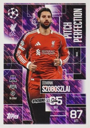 Figurina Dominik Szoboszlai - UEFA Champions League & Europa League 2025-2026. Match Attax Extra
 n. 208 - Topps
