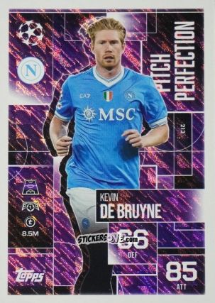 Figurina Kevin De Bruyne - UEFA Champions League & Europa League 2025-2026. Match Attax Extra
 n. 213 - Topps